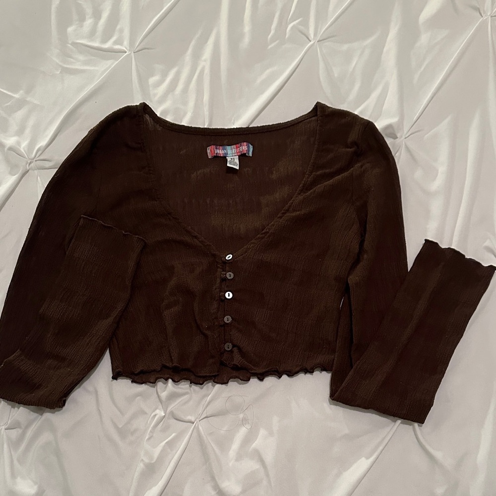 Urban Outfitters Dark Brown Crop Top